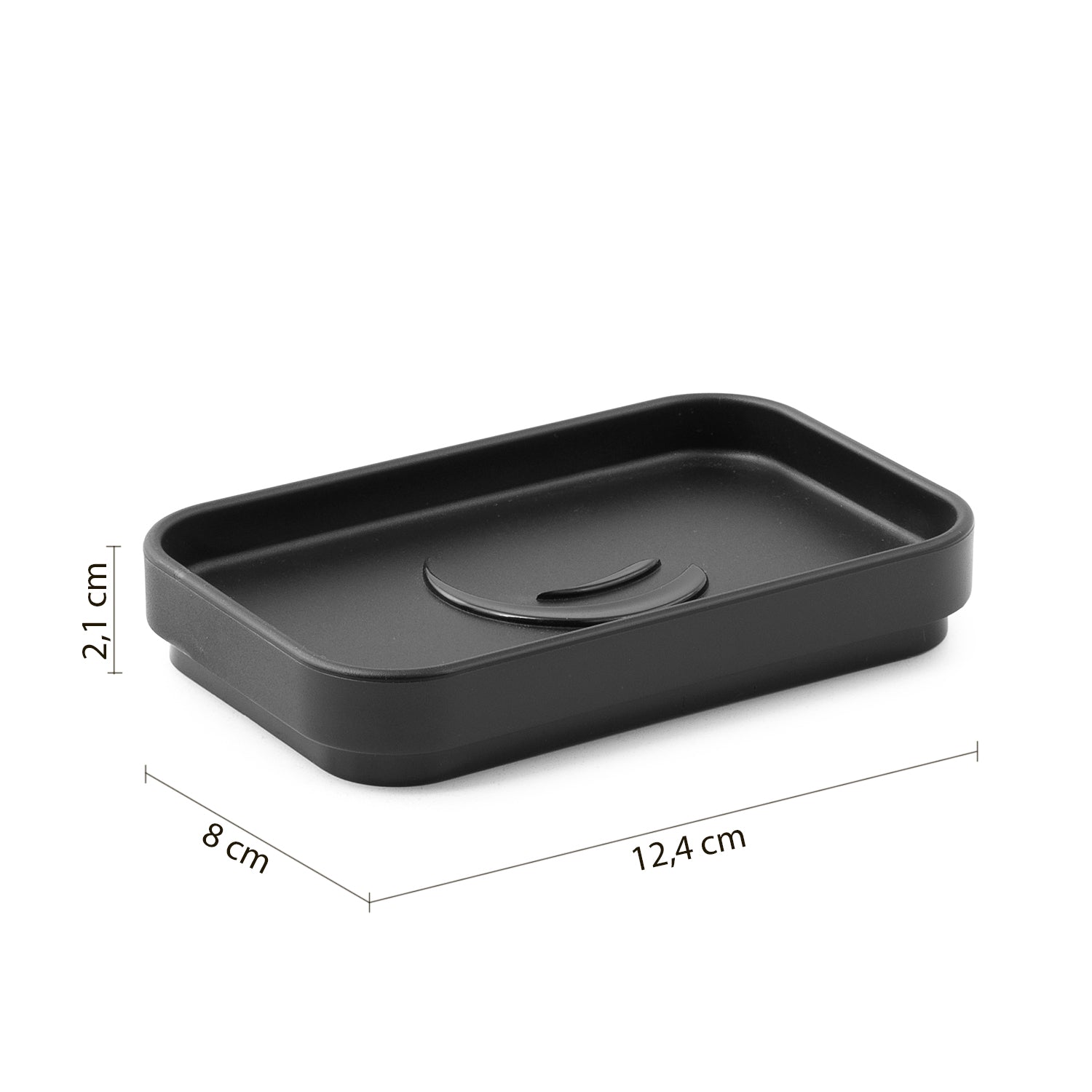 Portasapone in materiale plastico riciclato Gedy serie Seventy EkoplÃ  - Nero Matt