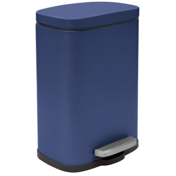 Pattumiera a pedale modello Akira in acciaio capienza 5 litri colore blu opaco