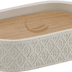 Portasapone in cemento e bambÃ¹ Gedy serie Afrodite - Grigio