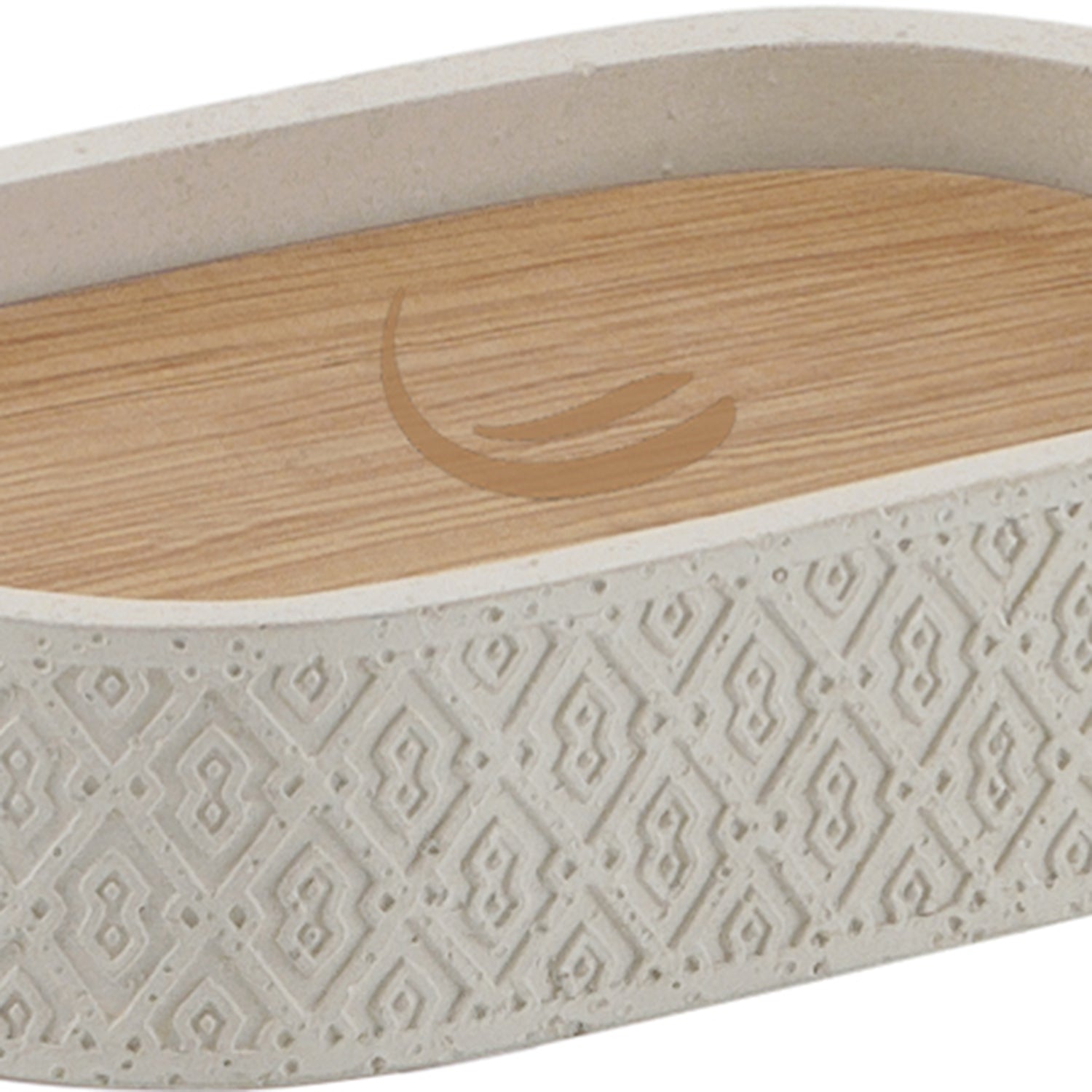 Portasapone in cemento e bambÃ¹ Gedy serie Afrodite - Grigio