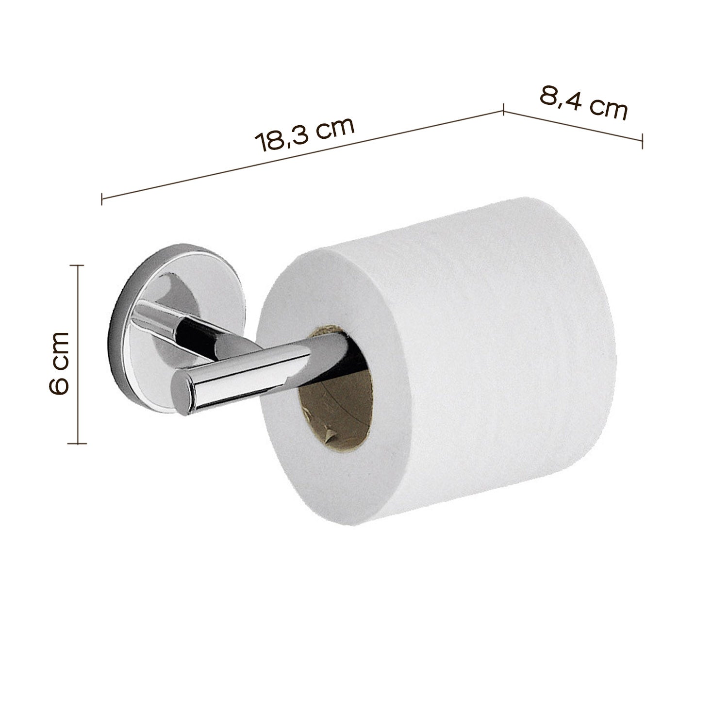 Portarotolo a muro Vermont Pro di Gedy - Cromato