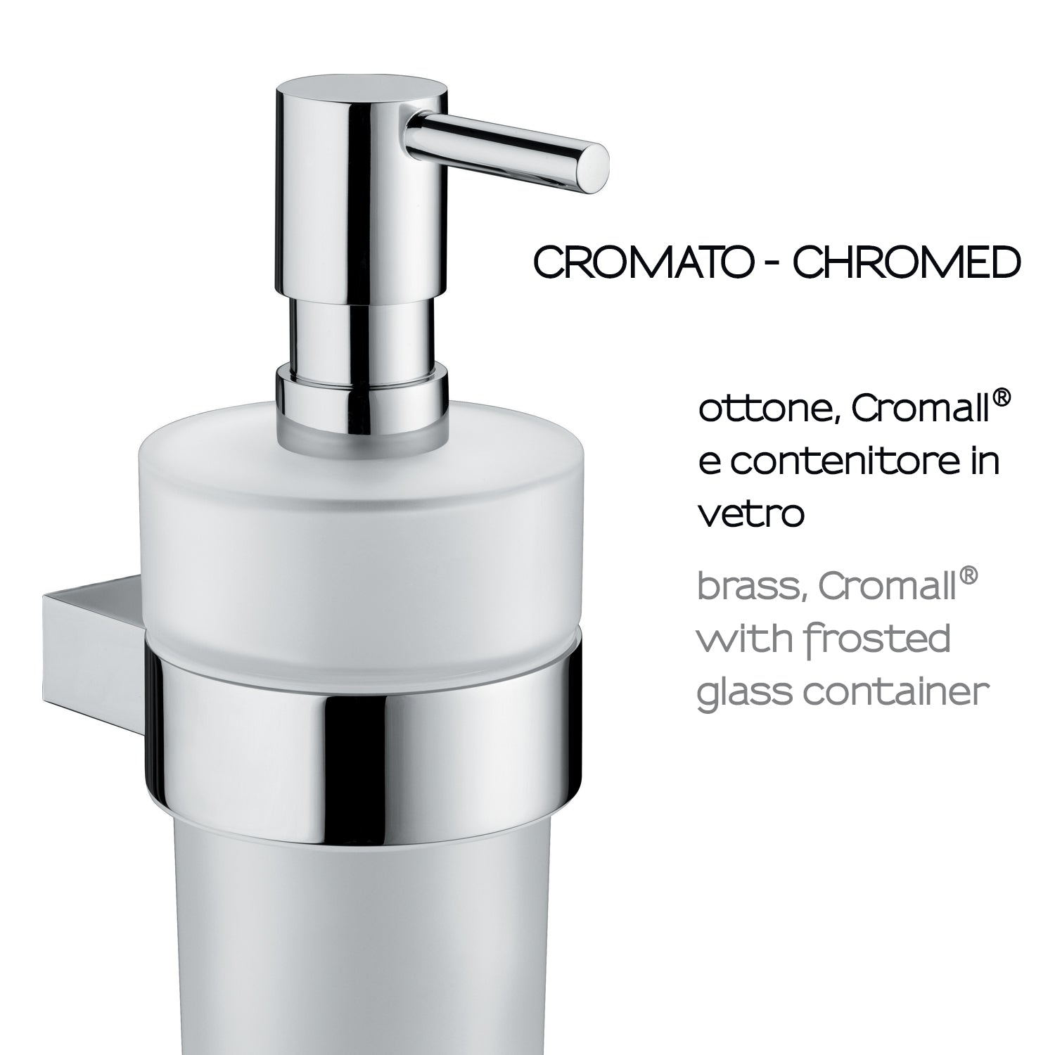 Dosasapone in ottone e Cromall con erogatore in acciaio inox AISI 304 Gedy serie Canarie - Cromato