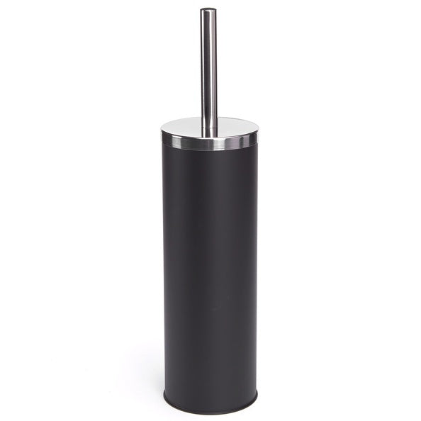 Spazzola igienica in metallo nero e acciaio inox