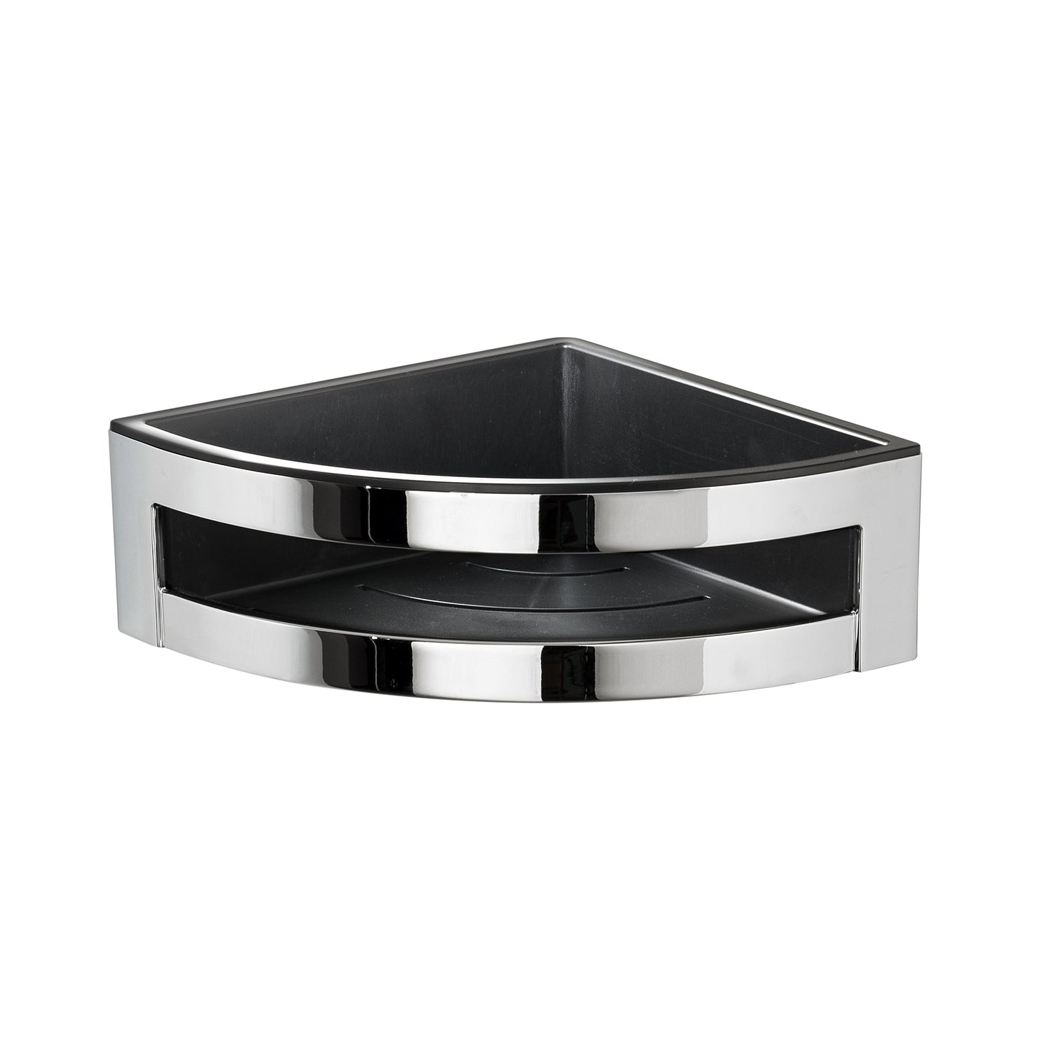 Portaoggetti doccia angolare modello Zante di Gedy - Cromato/Nero