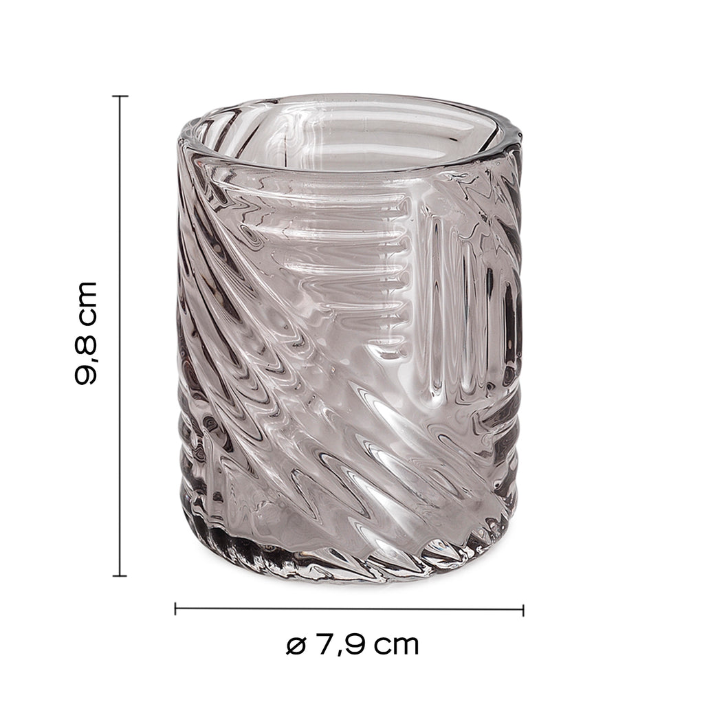 Portaspazzolini in vetro Gedy serie Corinne - Trasparente