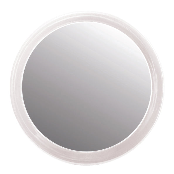 Specchio da bagno ingranditore rotondo con ventosa colore bianco