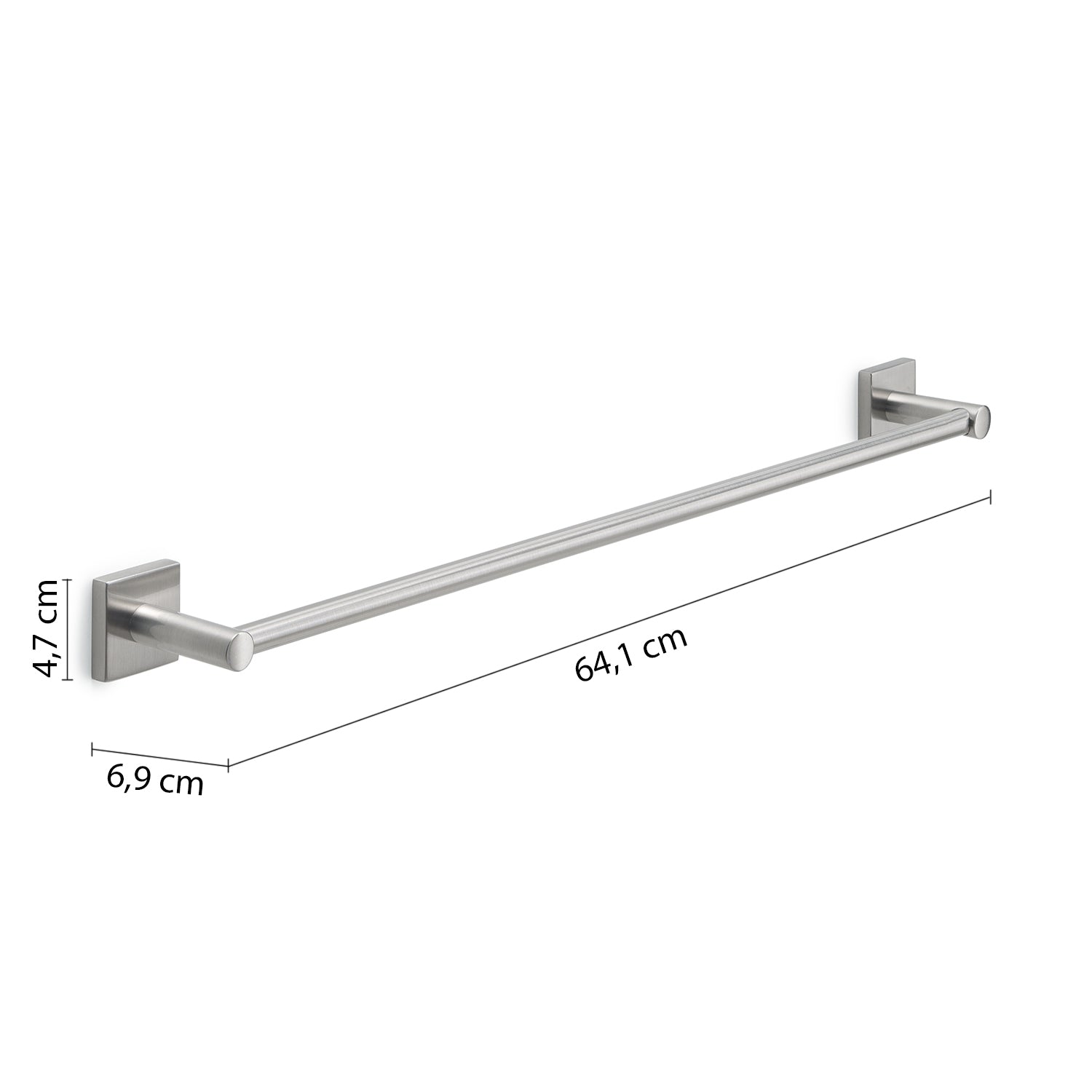 Portasalviette a muro 45 cm Fuji di Gedy - Spazzolato