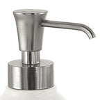 Dispenser sapone in ceramica con erogatore in plastica nichel lucido Gedy serie Clothilde - Bianco