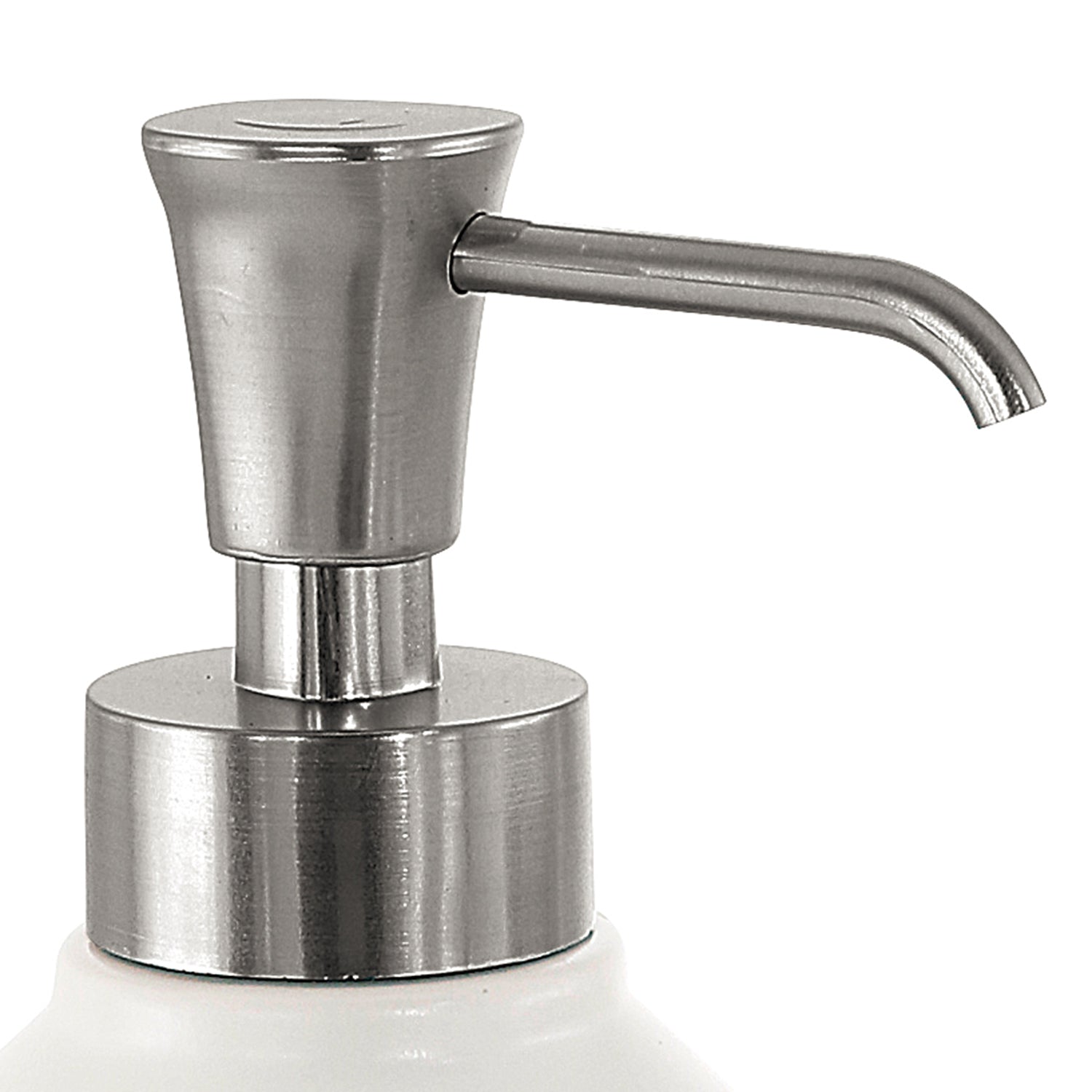 Dispenser sapone in ceramica con erogatore in plastica nichel lucido Gedy serie Clothilde - Bianco