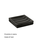 Portasapone da appoggio in resina di Gedy serie Quadrotto - Nero