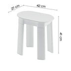 Sgabello Gedy modello Tetra in resine termoplastiche - Bianco