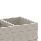 Portaspazzolini da appoggio in resina Gedy serie Quadrotto - Tortora chiaro