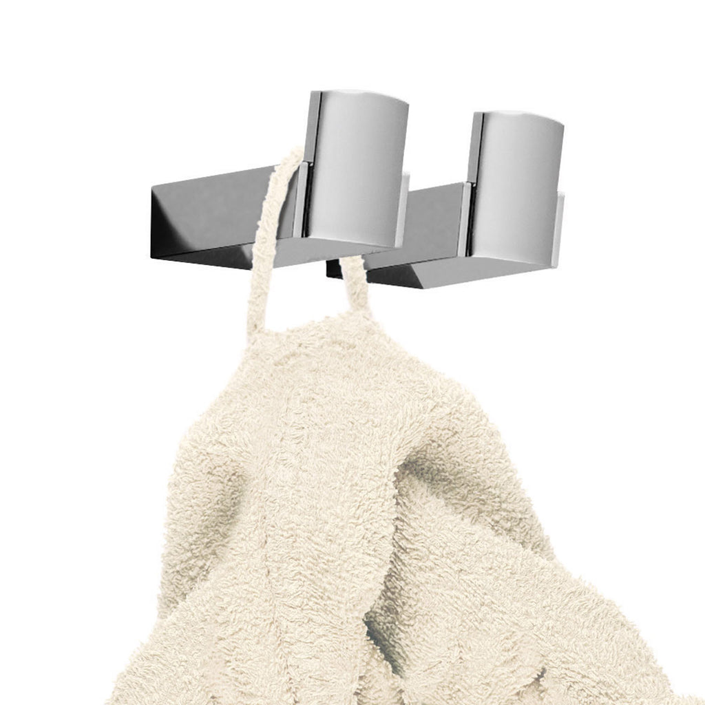 Appendiabiti 2 pezzi a parete Kent di Gedy - Cromato