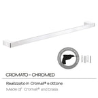 Portasalviette a muro di Gedy serie Pirenei 80 cm - Cromato