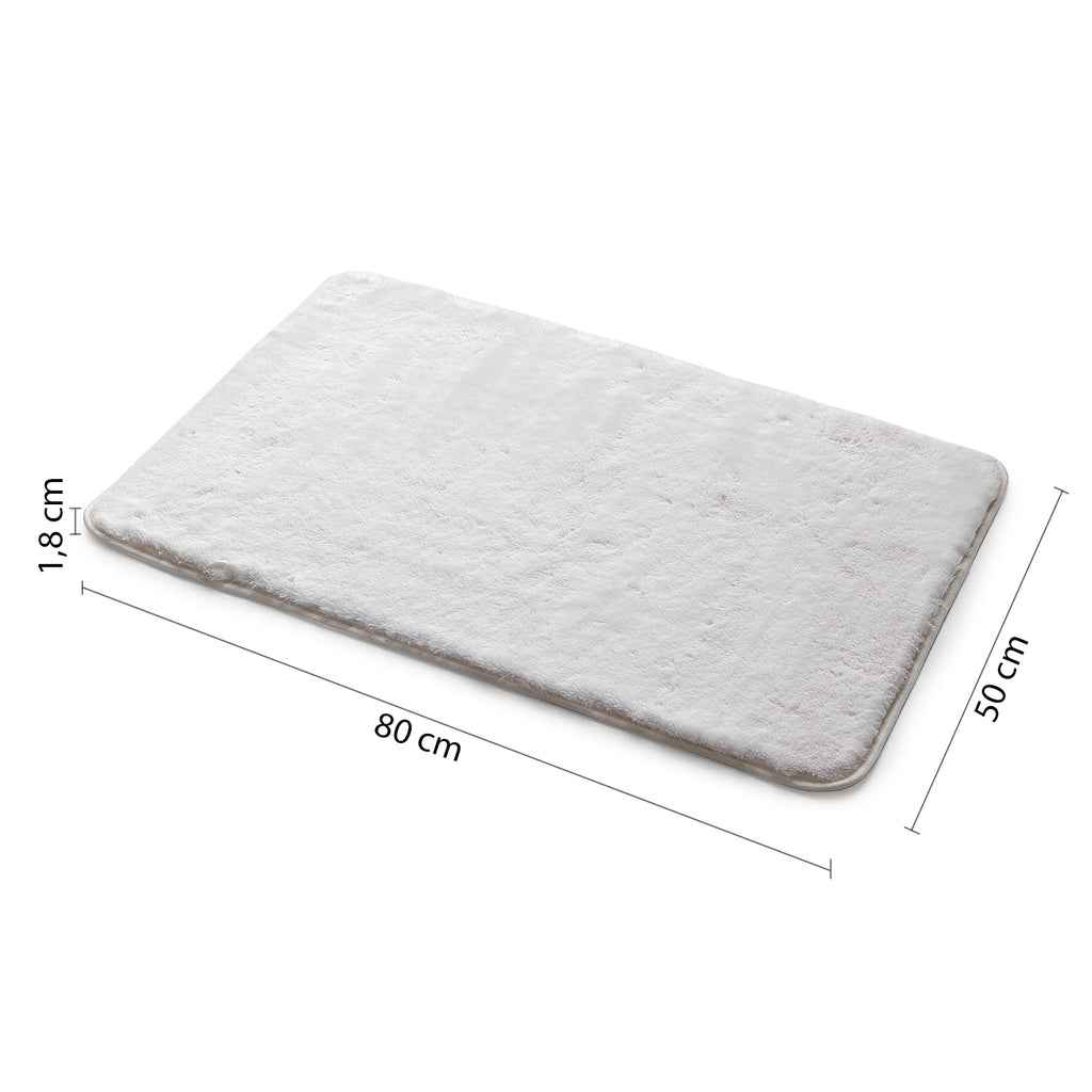Tappeto bagno 50x80 cm modello Fuzzy di Gedy - Bianco