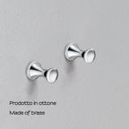 Appendiabiti 2 pezzi  separati modello Ciclope in cromo