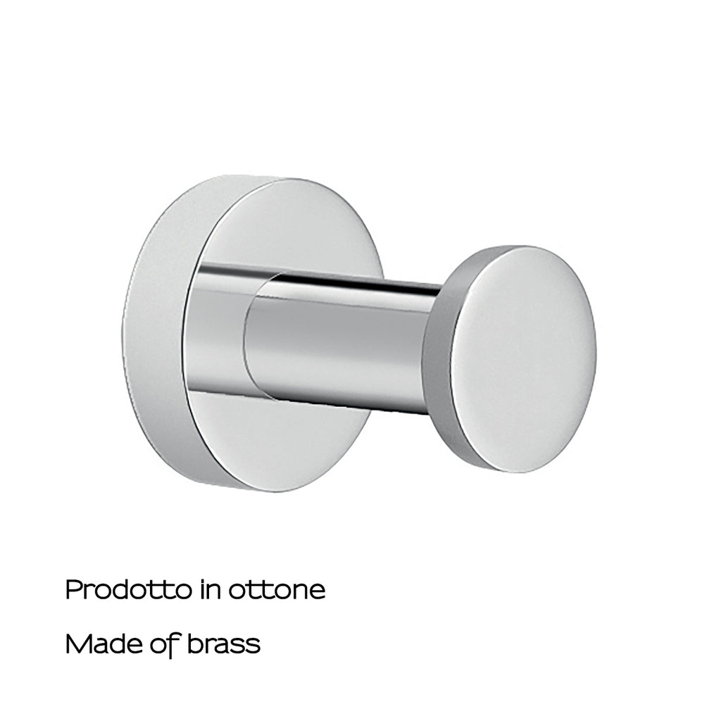 Appendiabiti singolo di Gedy modello Ustica in Ottone - Cromato