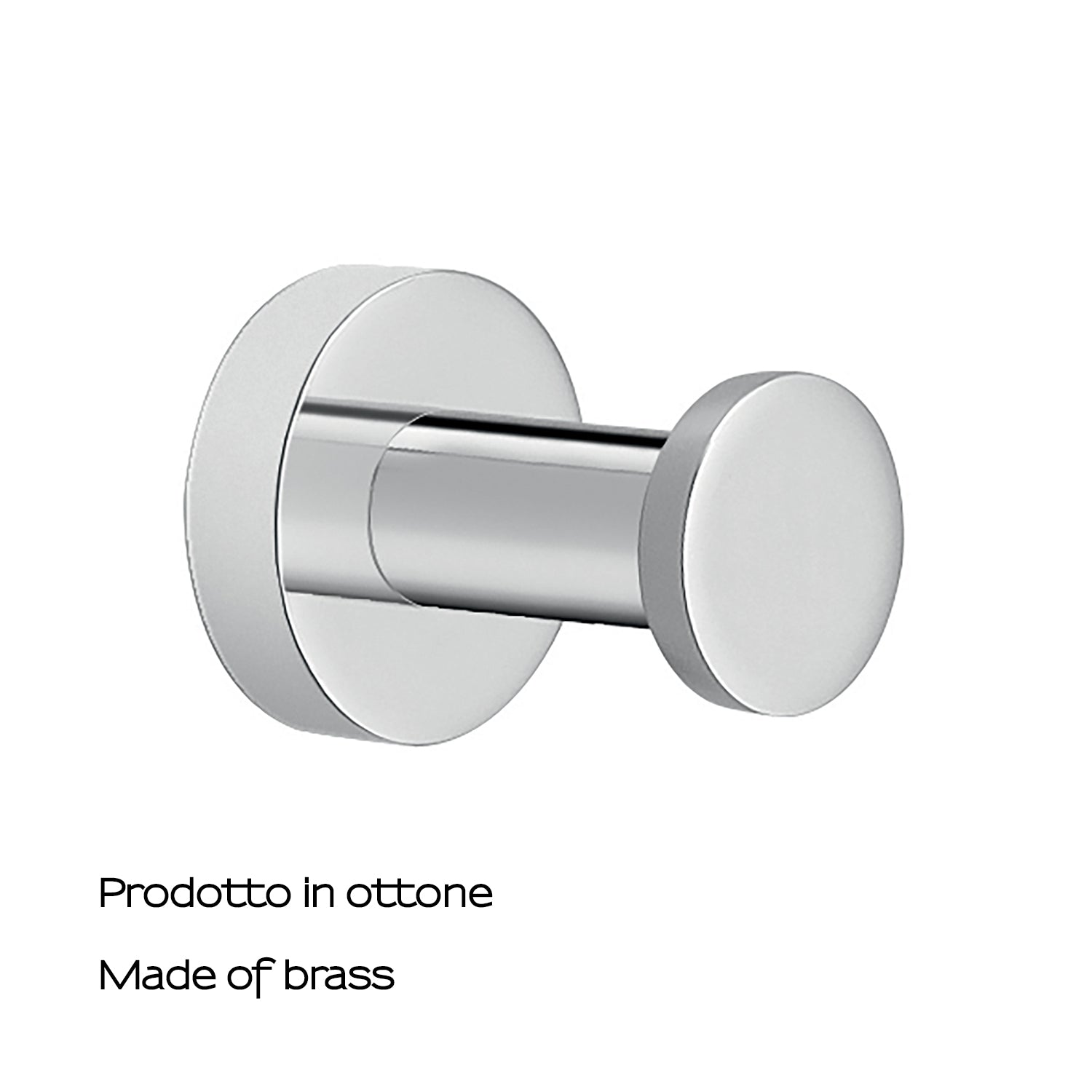 Appendiabiti singolo di Gedy modello Ustica in Ottone - Cromato