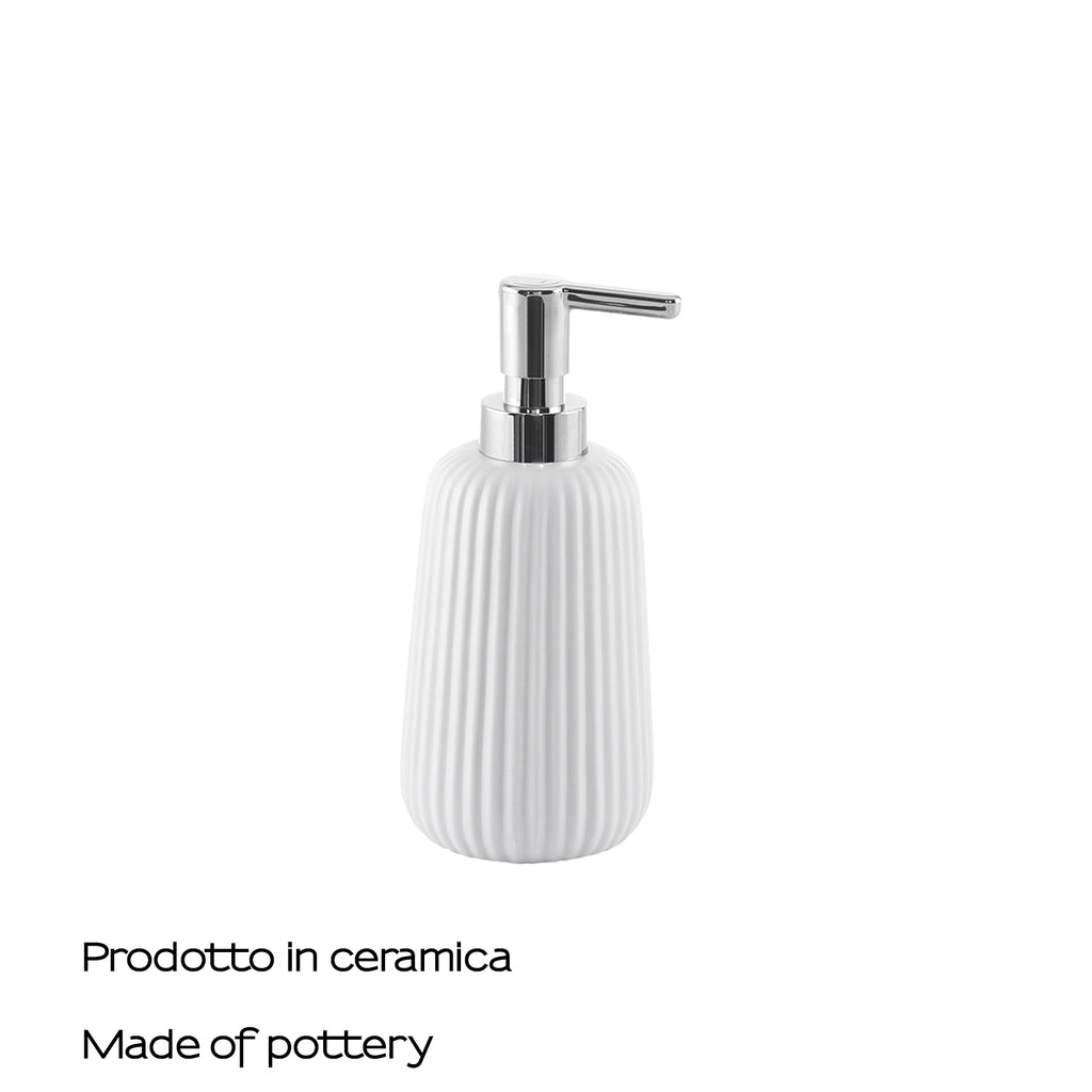 Dispenser sapone da appoggio in ceramica Gedy modello Marika - Bianco