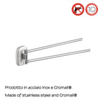 Porta asciugamani a snodo di Gedy serie Everest - Cromato