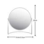 Specchio ingranditore da tavolo su base in acciaio modello Akira colore bianco opaco