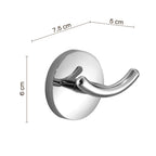 Appendiabiti doppio a muro Vermont Pro di Gedy - Cromato