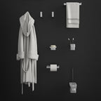 Scopino con ciuffo in setole in Acciaio Inox AISI 304 e Cromall Maui di Gedy - Spazzolato