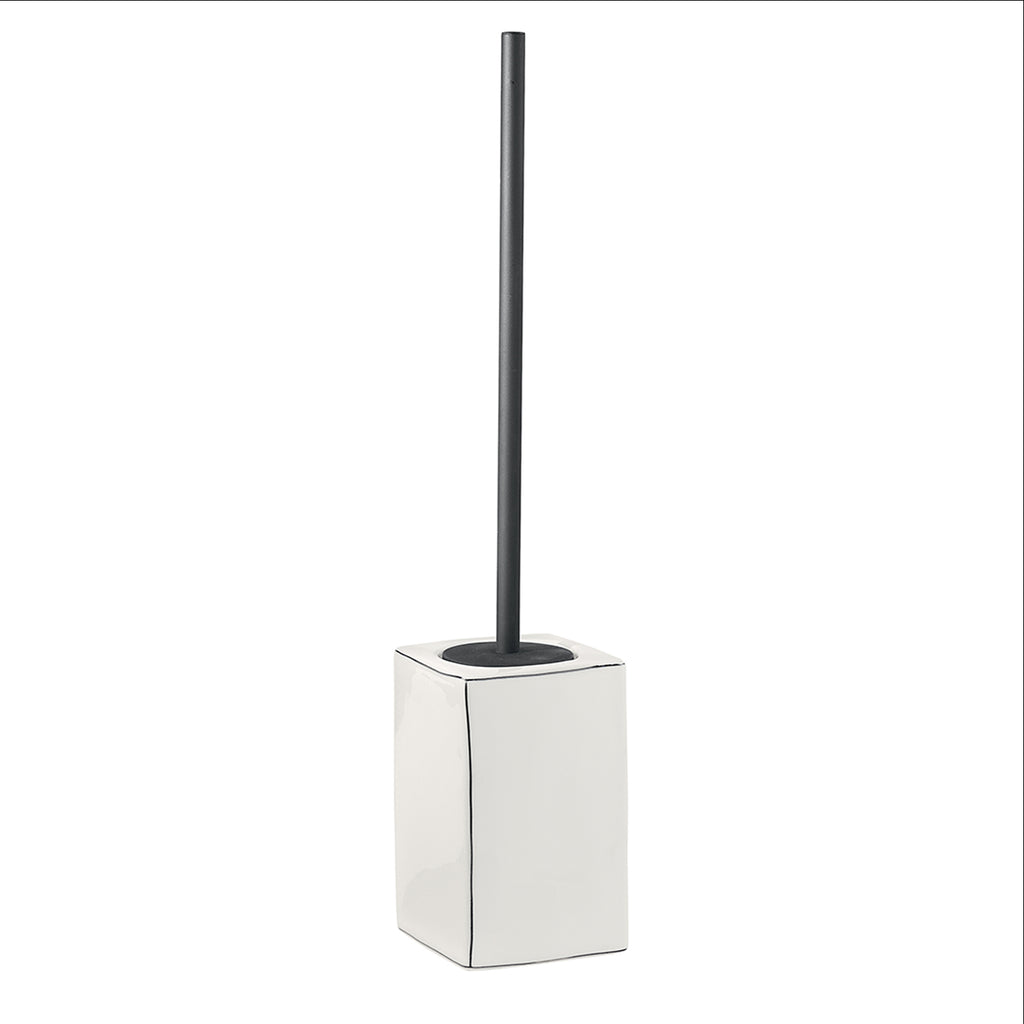 Scopino wc in ceramica Gedy serie Lucrezia - Bianco