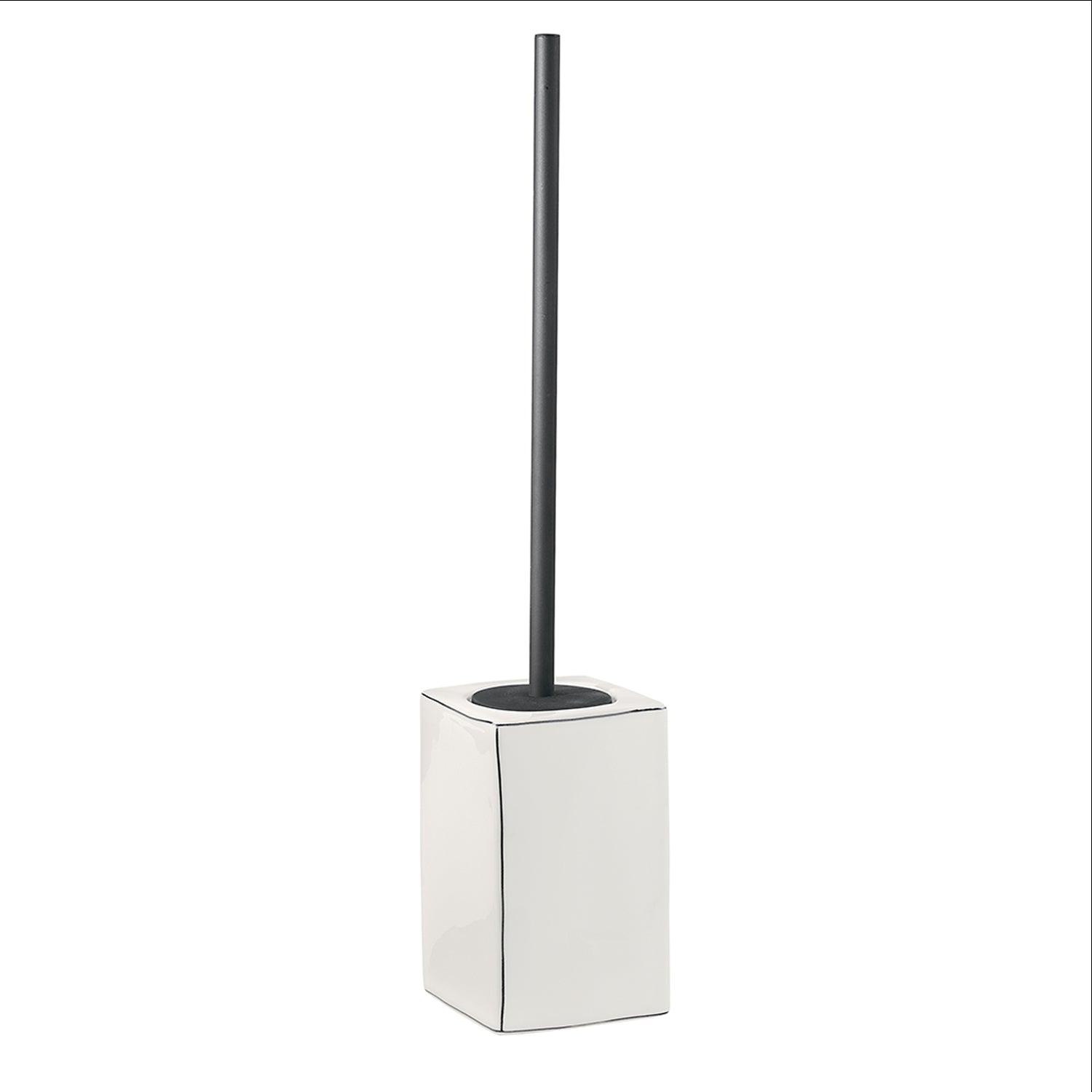 Scopino wc in ceramica Gedy serie Lucrezia - Bianco