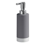 Dispenser sapone in ceramica con erogatore cromato Gedy serie New Mizar - Grigio