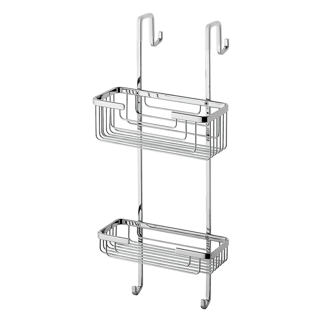 Portaoggetti doccia appendibile a 2 ripiani in Ottone modello Apollo di Gedy - Cromato