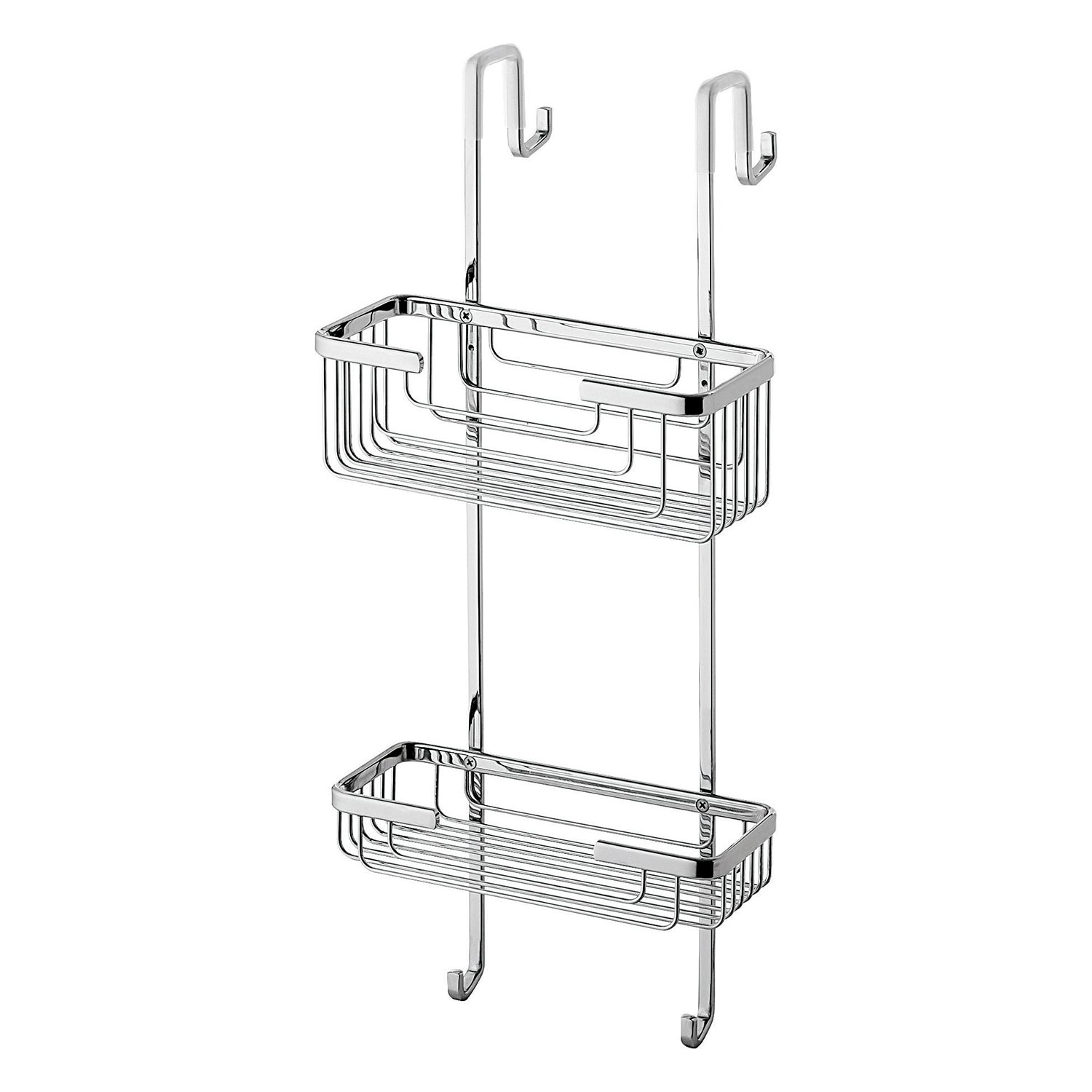 Portaoggetti doccia appendibile a 2 ripiani in Ottone modello Apollo di Gedy - Cromato