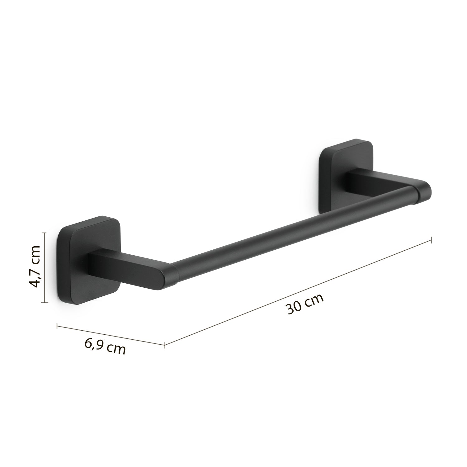 Portasalviette 30 cm Gedy modello Tonga 30x6.9xH4.7 cm - Nero Matt