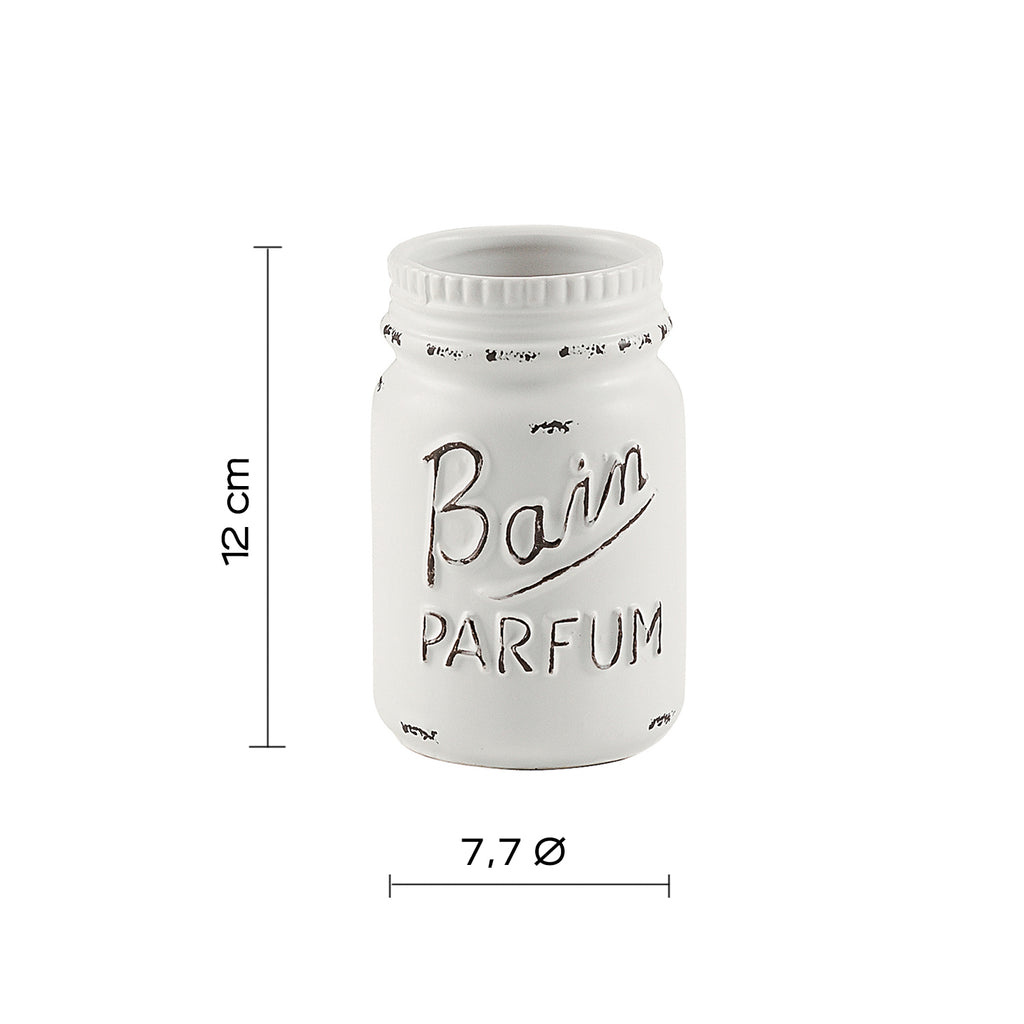 Portaspazzolini in ceramica Gedy serie Catherine - Bianco