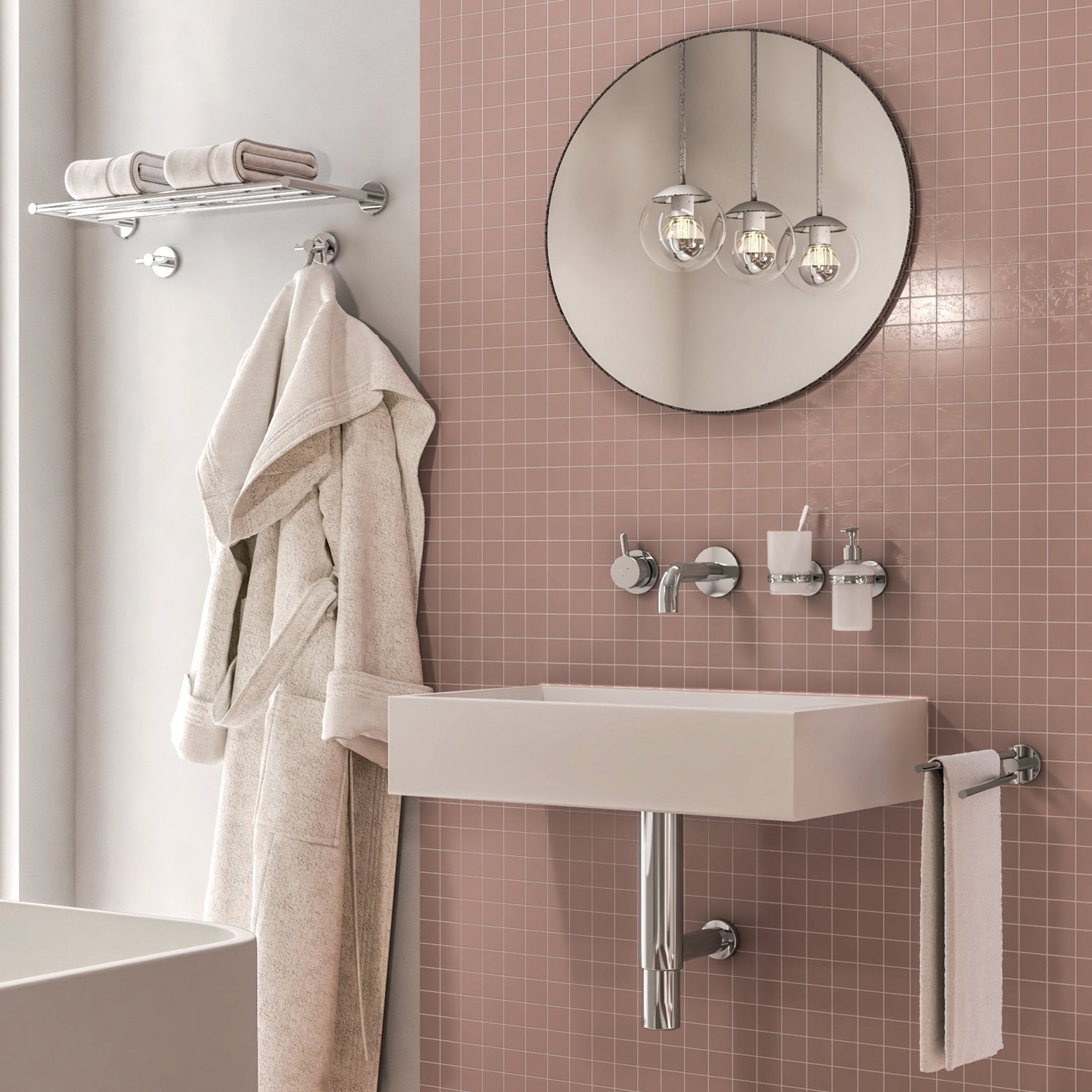 Portasapone in Acciaio Inox e Cromall Gedy serie Felce - Cromato