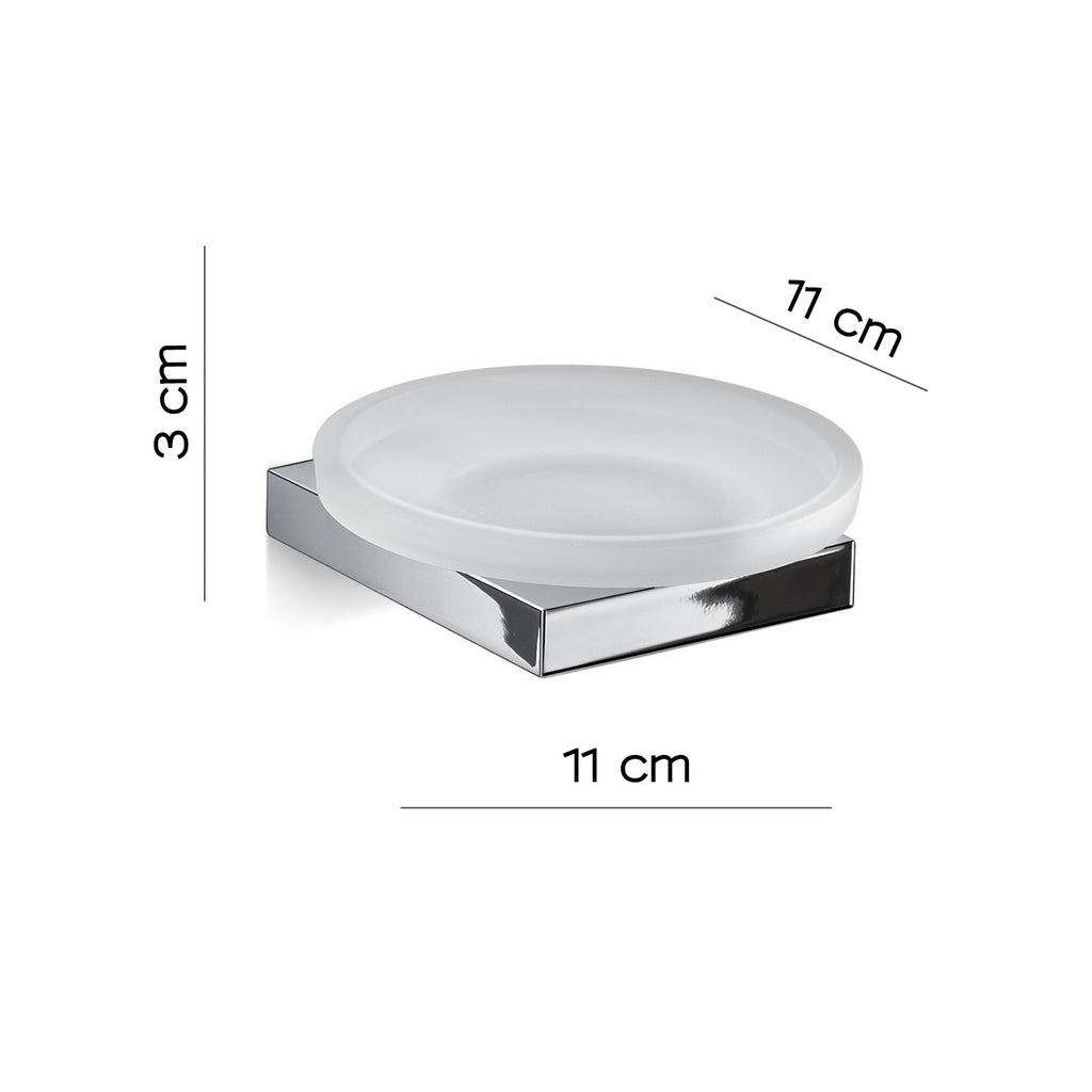 Portasapone in Ottone e Cromall Gedy serie Lanzarote - Cromato