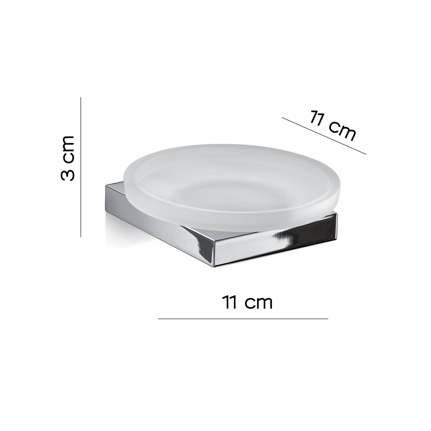Portasapone in Ottone e Cromall Gedy serie Lanzarote - Cromato