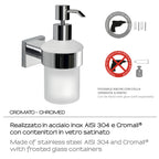 Dosasapone con erogatore in Cromall Gedy serie Fuji - Cromato