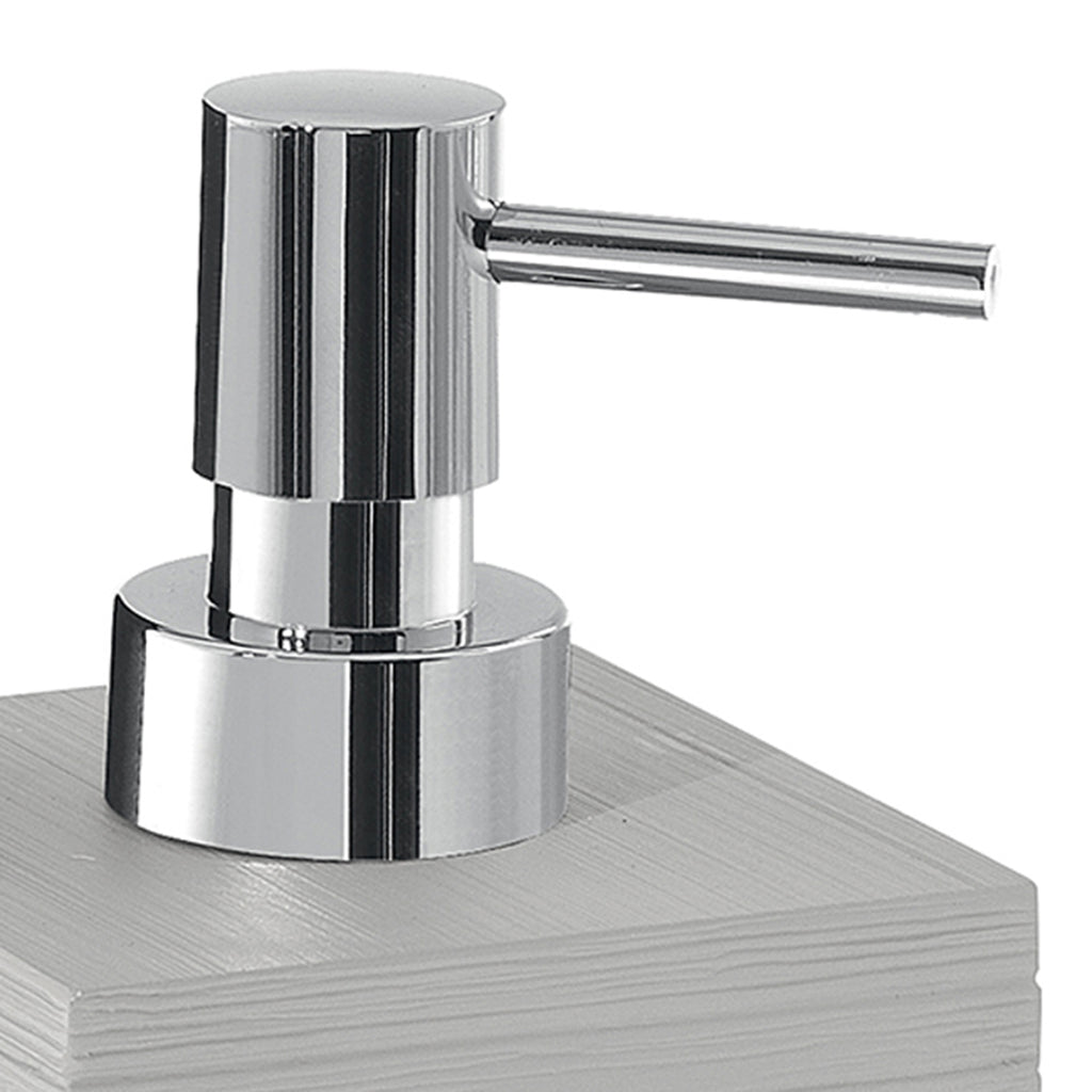 Dosasapone da appoggio con erogatore in plastica Gedy serie Quadrotto - Grigio