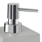 Dosasapone da appoggio con erogatore in plastica Gedy serie Quadrotto - Grigio