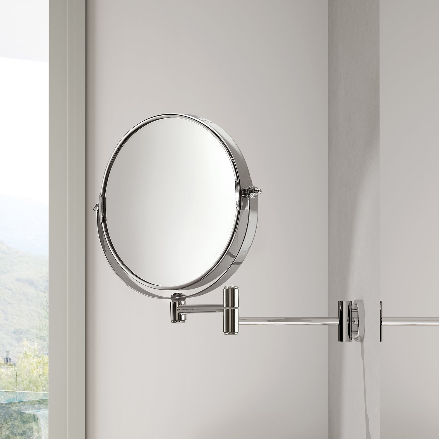 Specchio ingranditore Michel 3X in Acciaio Inox AISI 304 - Cromato