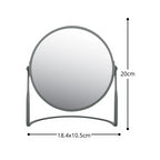 Specchio ingranditore da tavolo su base in acciaio modello Akira colore grigio opaco