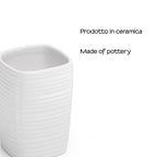 Portaspazzolini in ceramica Gedy serie Kelly - Bianco