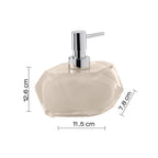 Dosasapone con erogatore in plastica cromata Gedy serie Chanelle - Tortora Chiaro