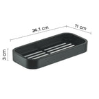 Portaoggetti doccia Rettangolare Outline in Acciaio Inox AISI 304 di Gedy - Nero Matt