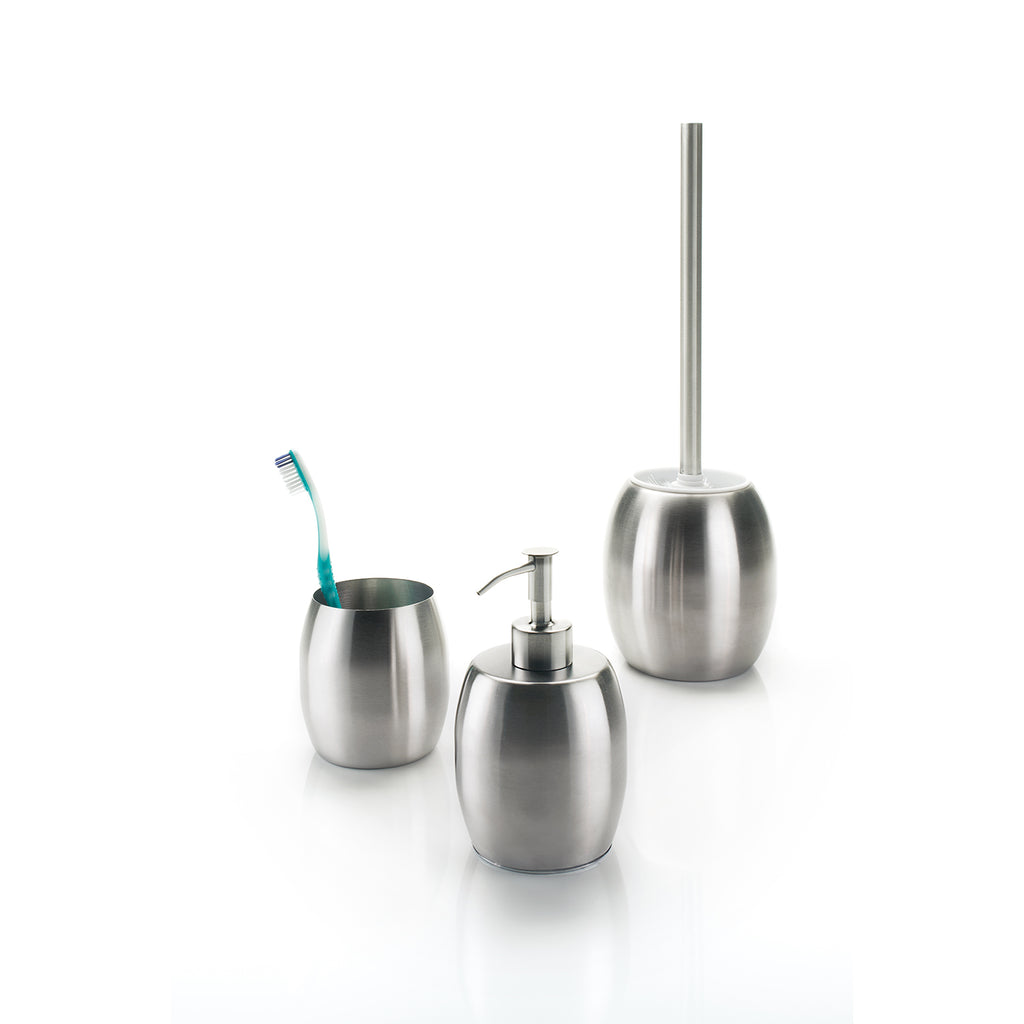 Portaspazzolini in Acciaio Inox Gedy serie Nigella - Spazzolato