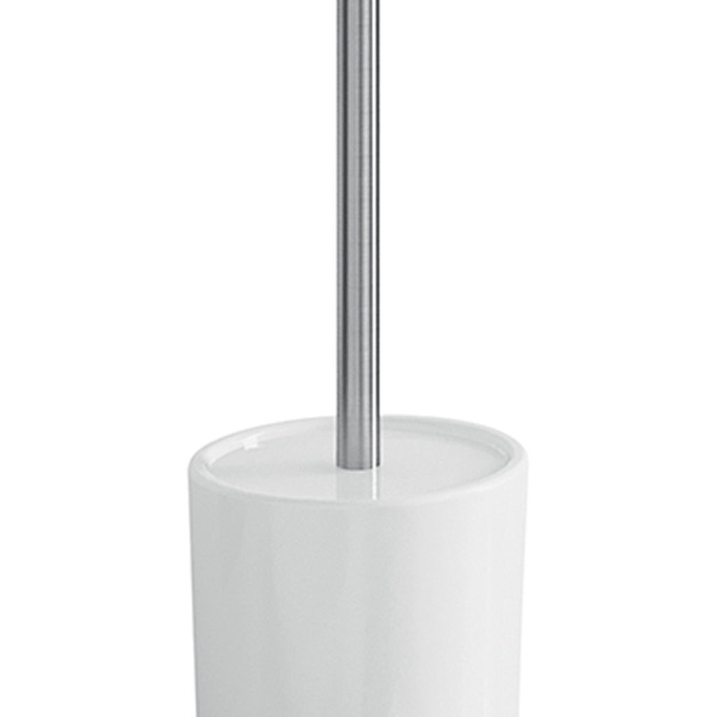 Scopino in ceramica e Acciaio Inox Gedy serie Petunia - Bianco