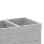 Portaspazzolini da appoggio in resina Gedy serie Quadrotto - Grigio