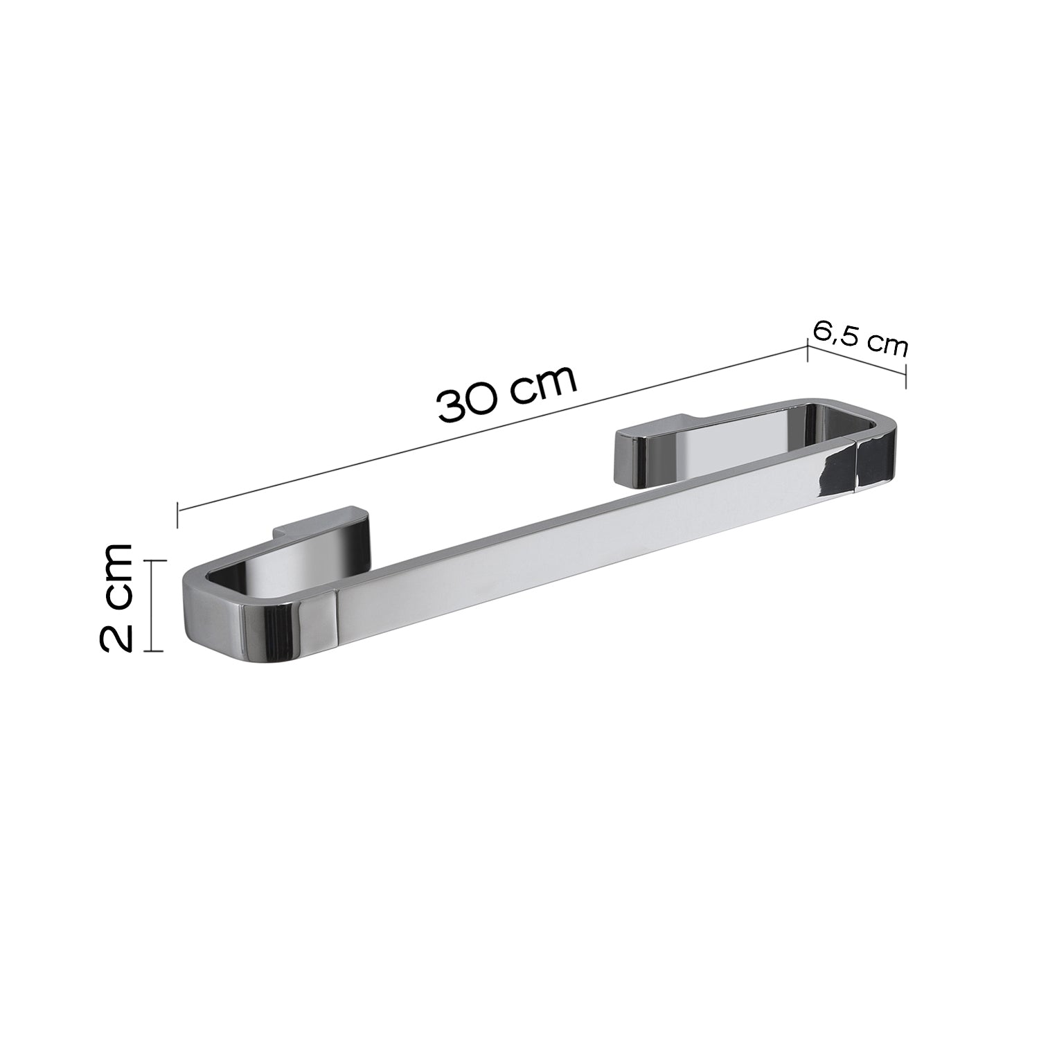 Portasalviette 30 cm in Ottone e Cromall Gedy serie Samoa - Cromato