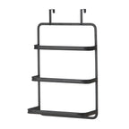 Porta asciugamani per porta doccia o schermo in Acciaio Inox - Nero